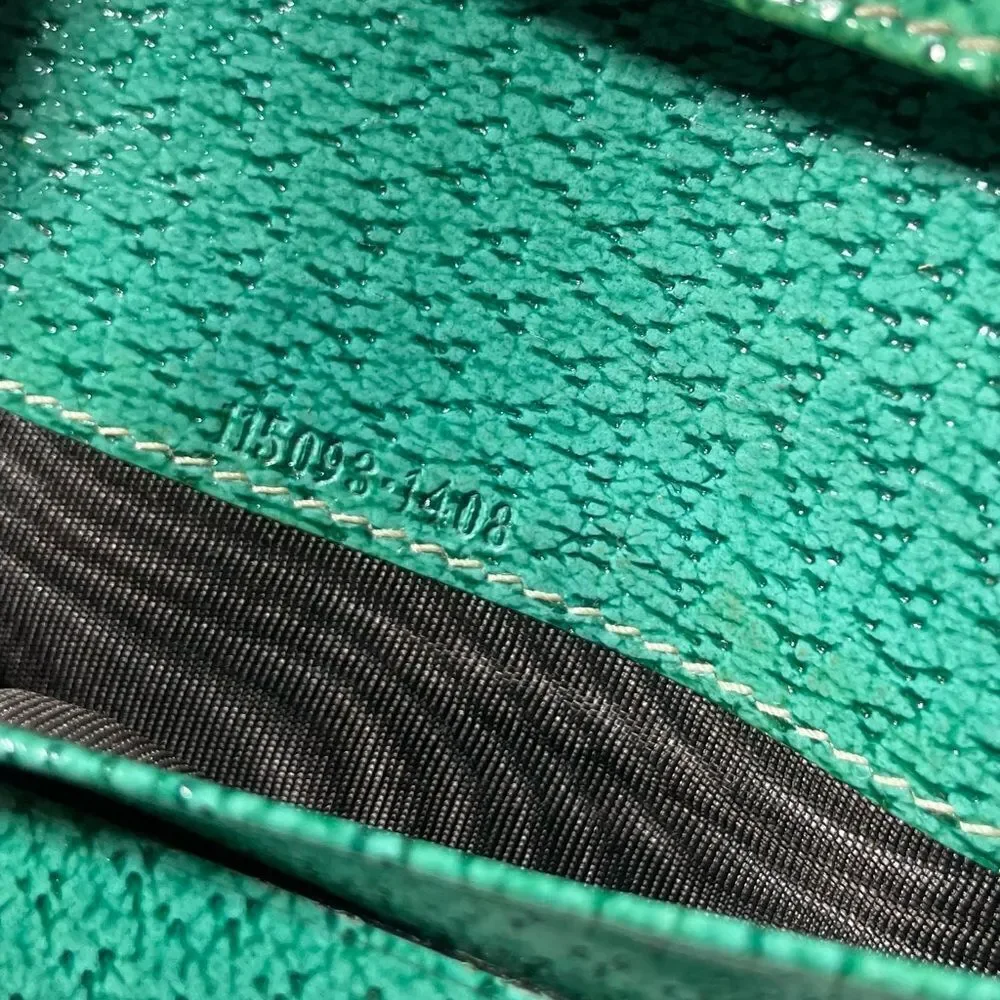 Gucci Tan and Green Continental Wallet - Picture 14 of 16